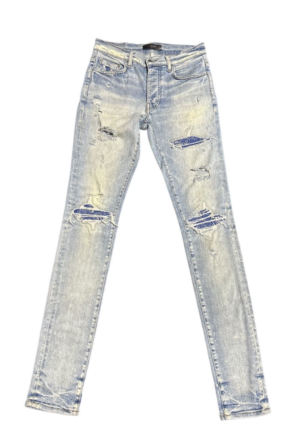 Amiri Mx1 Blue Bandana Patch Size 28 Skinny Fit T-Shirts, Hoodie, Sweatshirt | FlexRushtees.com