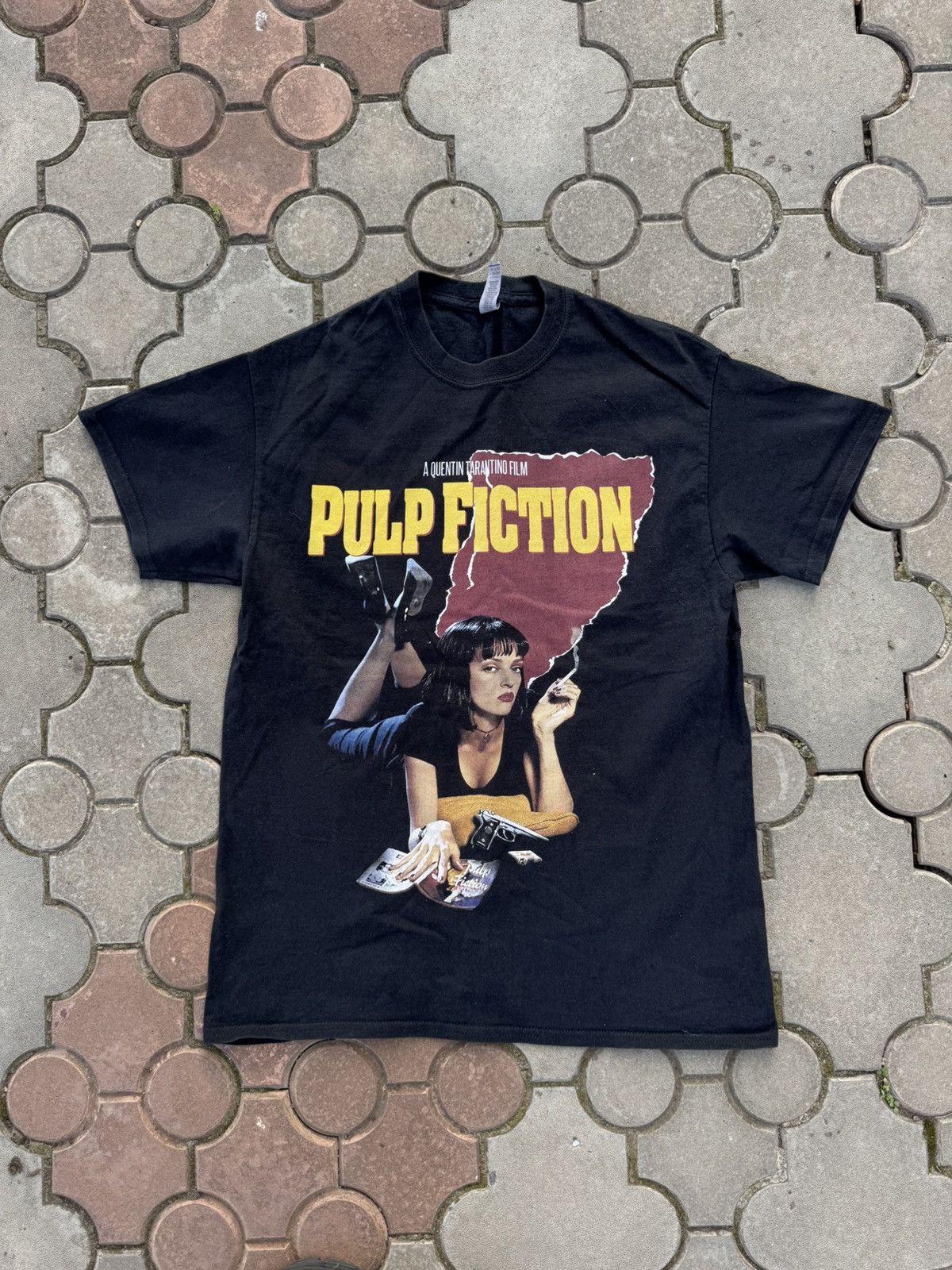 If Six Was Nine Vintage Pulp Fiction Graphic Logo Tee Shirt