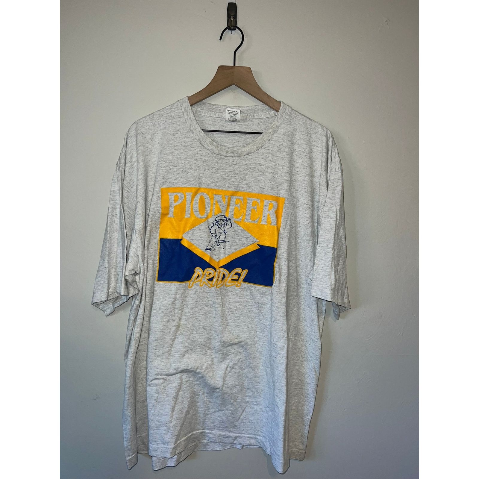 Riddell Vintage Pioneer Pride Shirt Gray School 90s Tee Vtg 2xl Hoodie, Sweatshirt | FlexRushtees.com