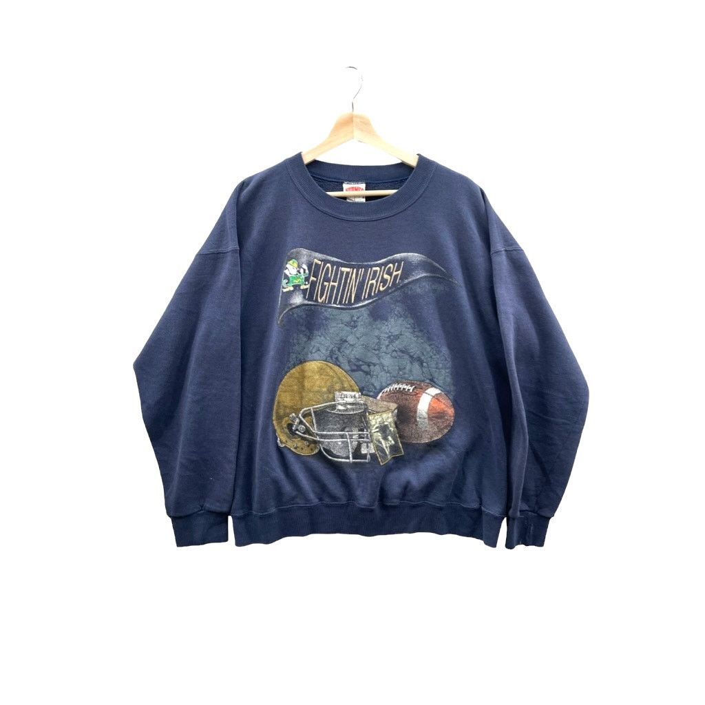 Vintage 1990 S Notre Dame University College Graphic Crewneck T-Shirts, Hoodie, Sweatshirt | FlexRushtees.com