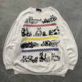 Crazy Vintage 90s Funny Cats Graphic Crewneck Sweater T-Shirts, Hoodie, Sweatshirt | FlexRushtees.com