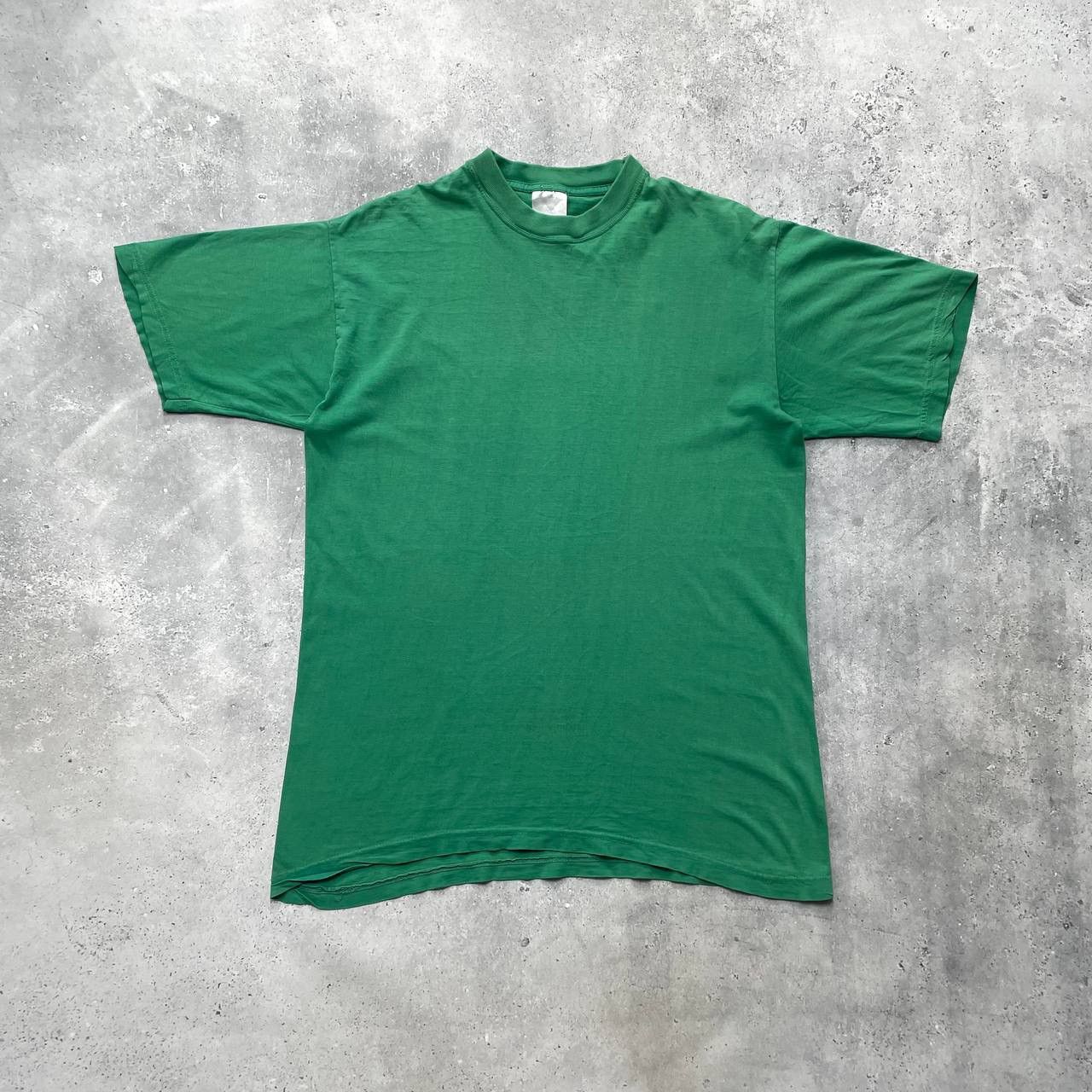 Vintage 2000s Blank T Shirt Faded Green Size Xl