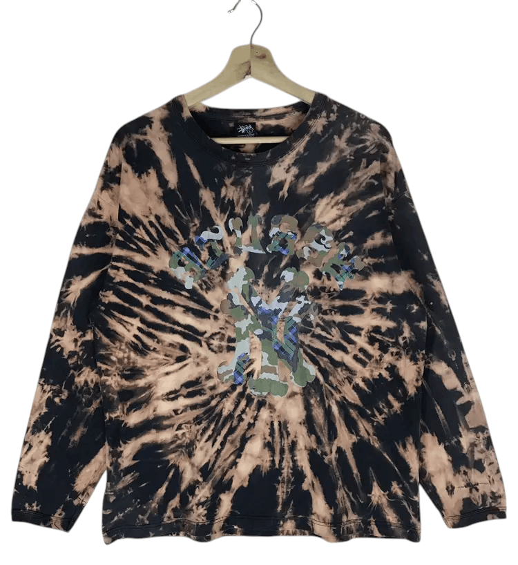 Vintage Stussy Ny Custom Bleached Tshirts Hoodie, Sweatshirt | FlexRushtees.com