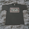 Vintage Screen Stars Best Feed The Children Shirt Mens Large Black 90s Stars Best Feed The C