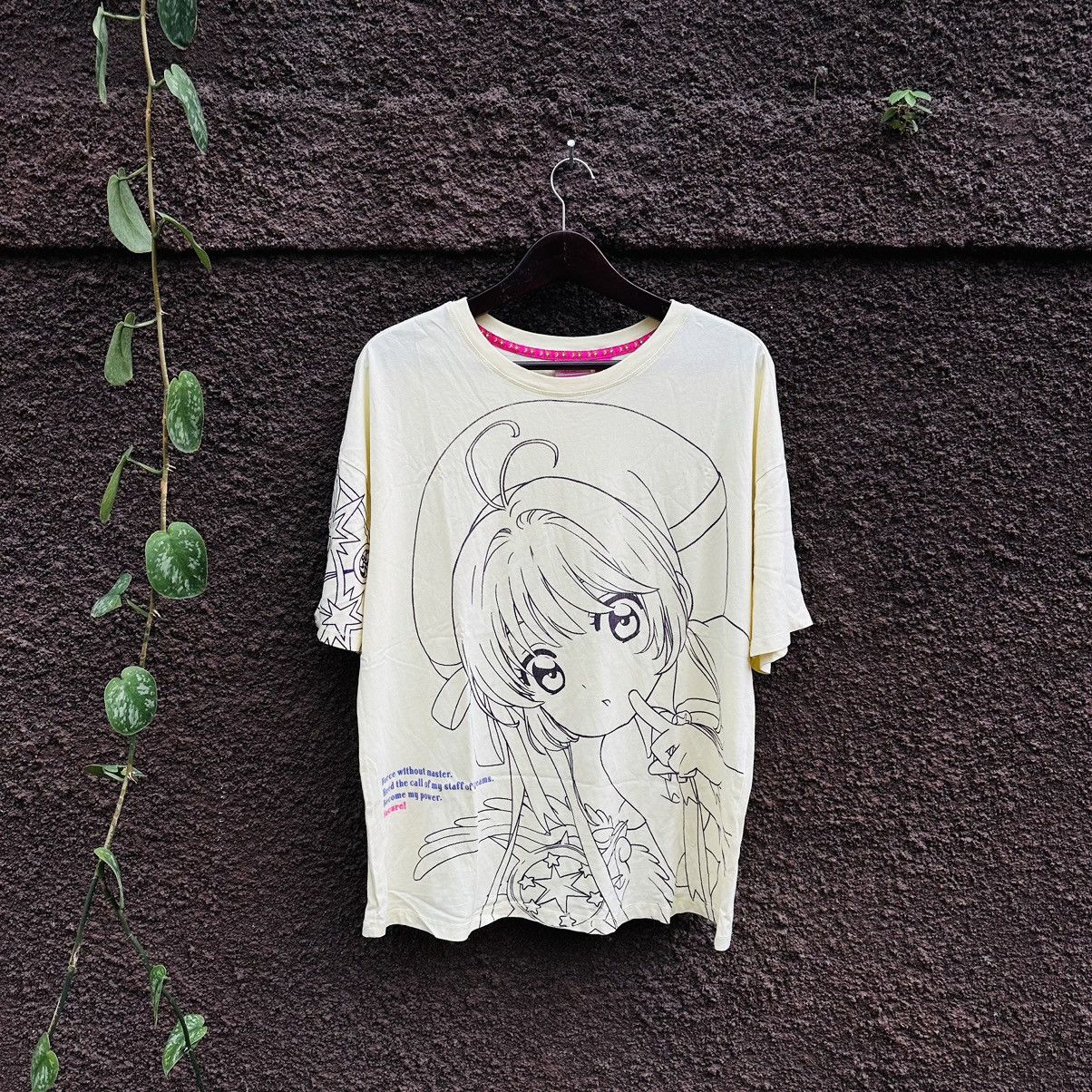 Vintage Rare Cardcaptor Sakura Yellow Big Print Tshirt