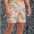 Vintage Goodfellow Co Swimsuit Bottoms Men Xxl Trunks Quick Dry Floral Red 7 Inch Inseam Pattern Swi
