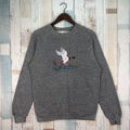 Vintage 80s Jerzees Triblend Embroidered Logo Sweatshirt