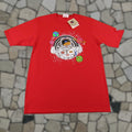 Vintage Champion Space T Shirt Men Medium Red Cotton Crew Neck Short Sleeve Graphic Print 9