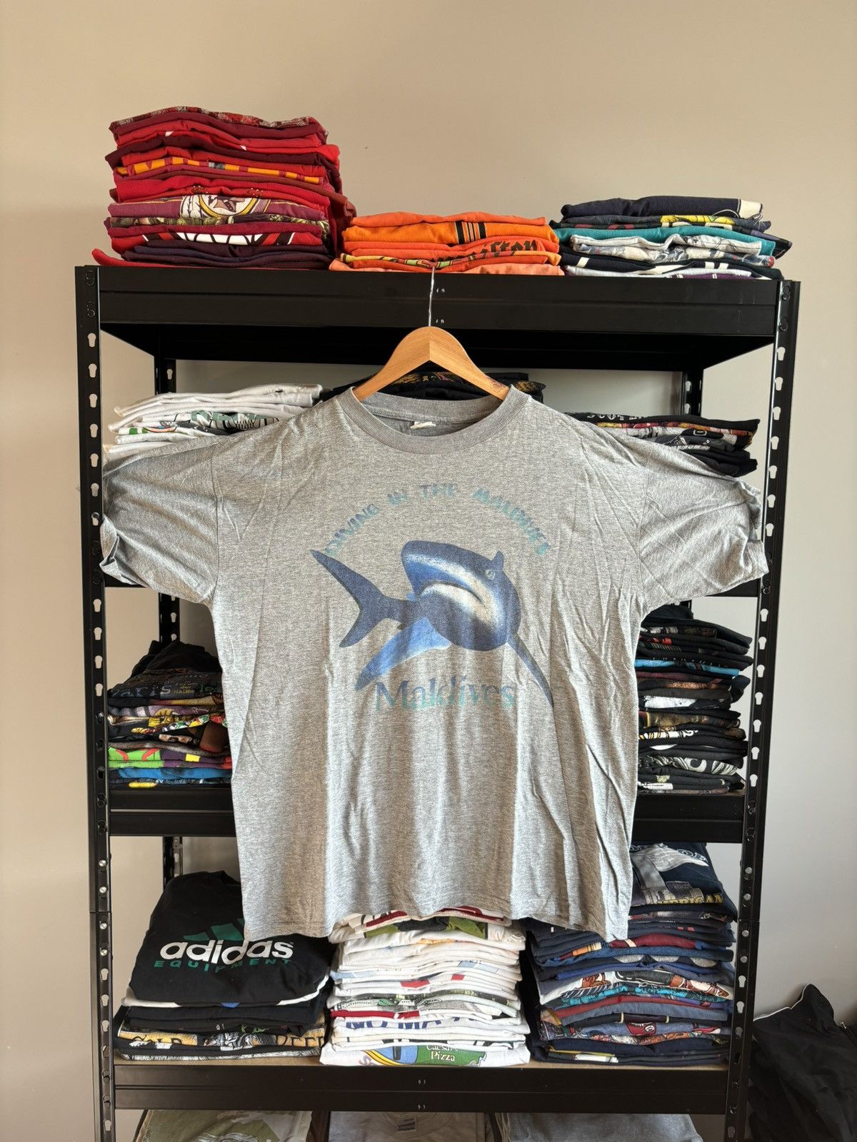 Other Vintage 90s Shark Animal Nature T Shirt Maldives Rare Grey Hoodie, Sweatshirt | FlexRushtees.com