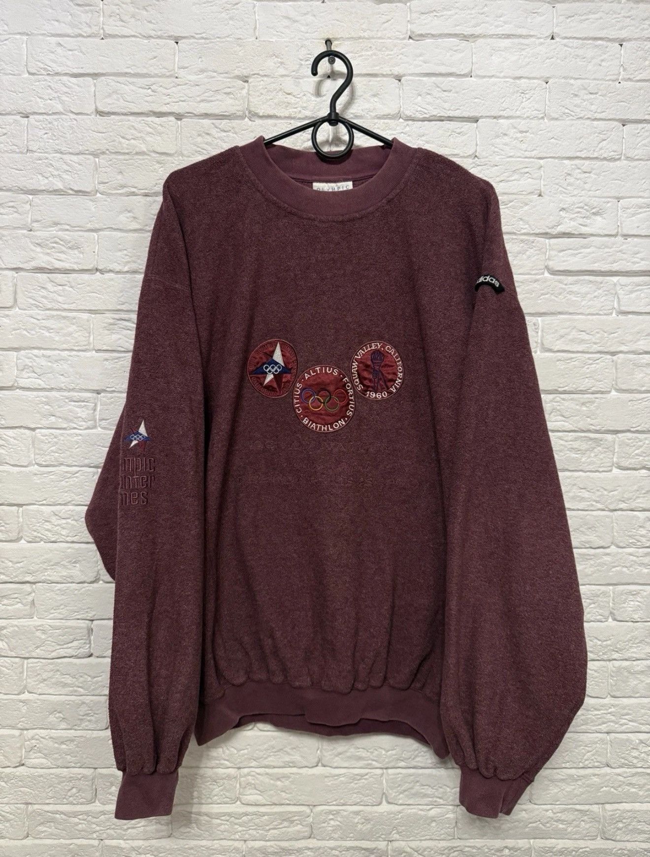 Rare Vintage Adidas Winter Olympics 1960 Usa Sweatshirt Auth