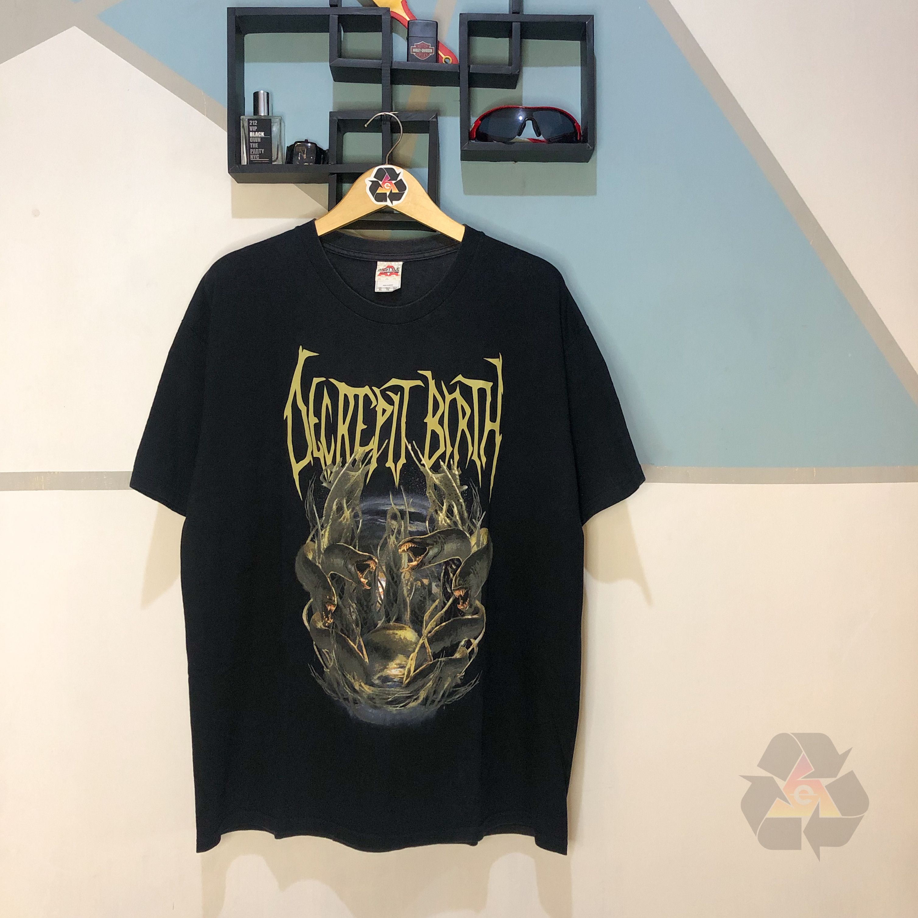 Band Tees Vintage Decrepit Birth Band Delusive Duration T Shirt Hoodie, Sweatshirt | FlexRushtees.com