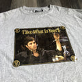 Vintage 1990s Scarface Take What Is Yours Graphic Logo Tee