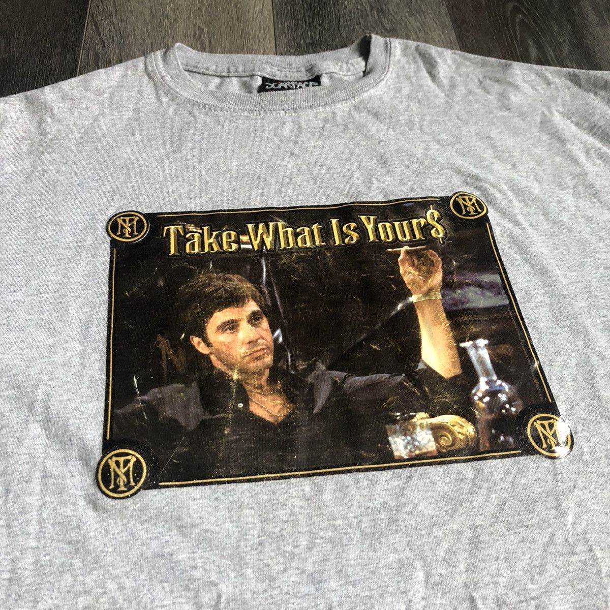 Vintage 1990s Scarface Take What Is Yours Graphic Logo Tee