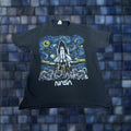 Vintage Delta Nasa Graphic Print T Shirt Boys Medium Black Space Theme