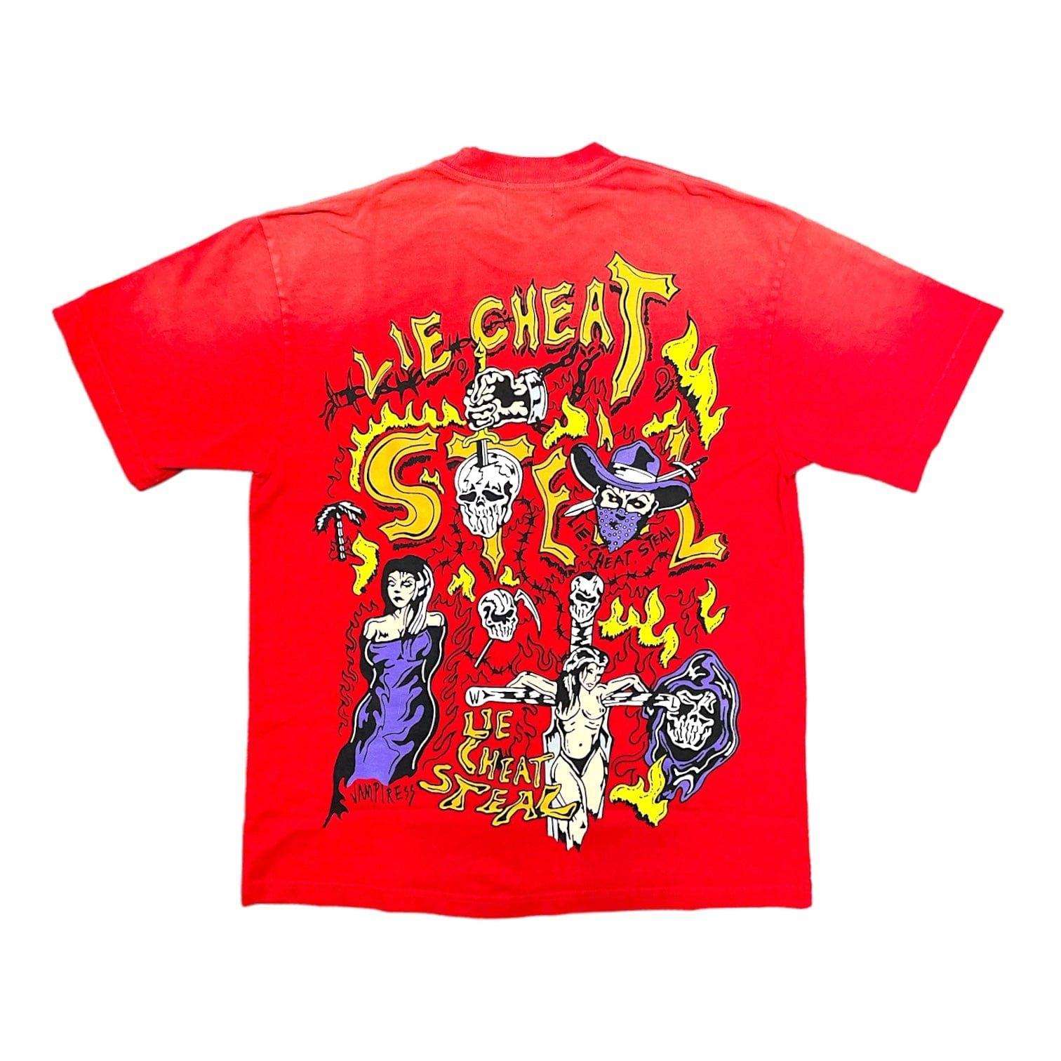 Warren Lotas Lie Cheat Steal Short Sleeve Tee Shirt Red Hoodie, Sweatshirt | FlexRushtees.com