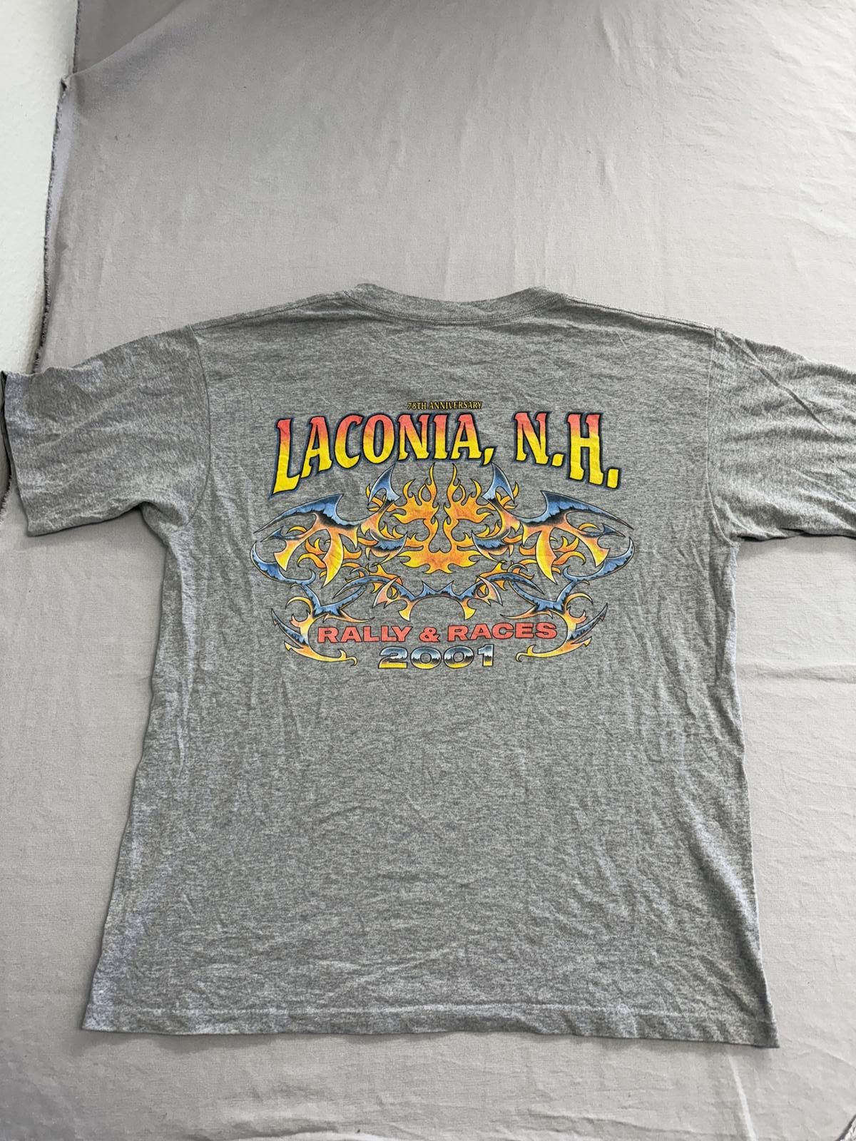 All Sport Y2k Tribal Biker T Shirt Laconia New Hamsphire Rally Races