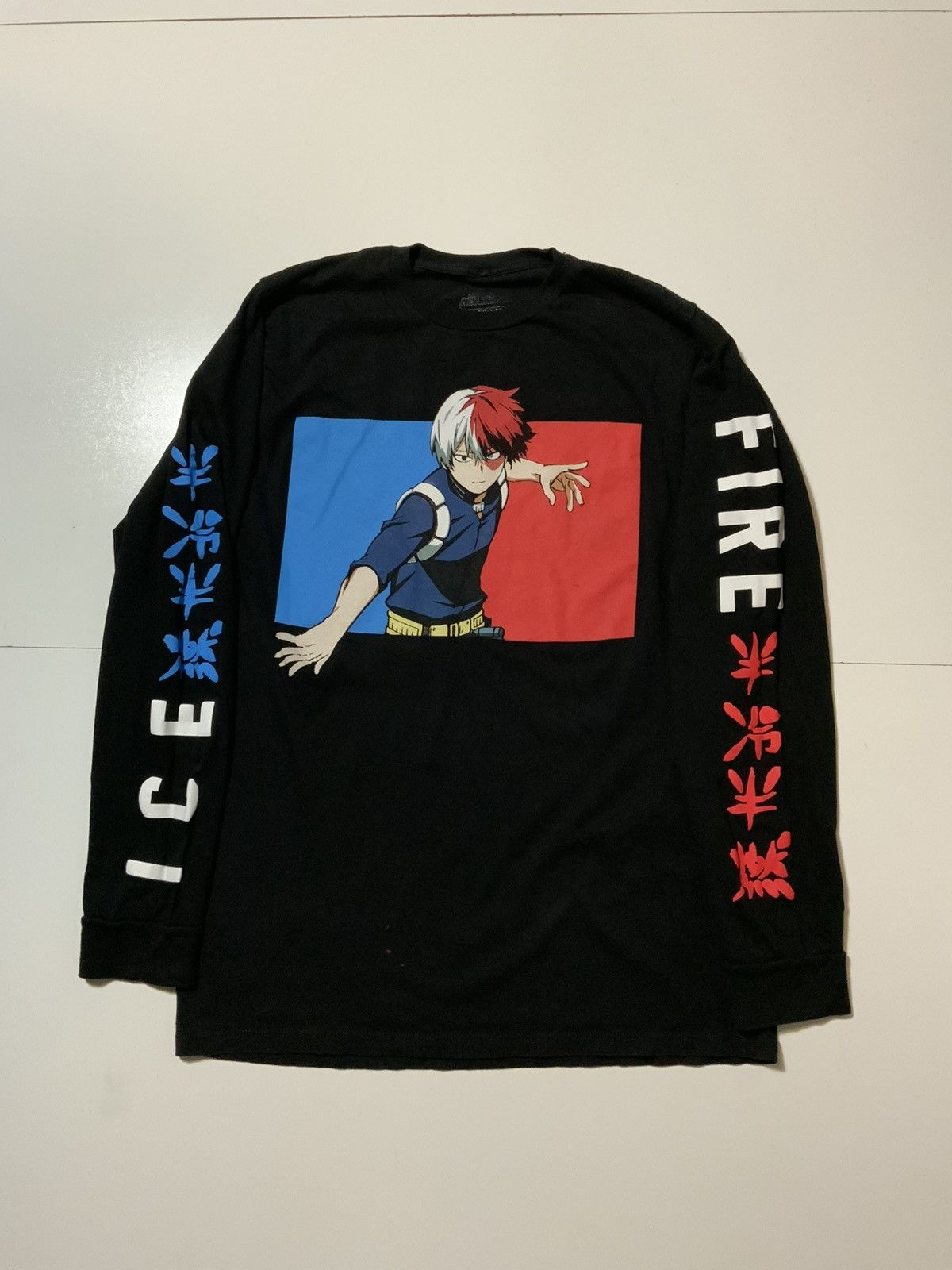 Other My Hero Academia Shoto Todoroki Ice Fire Manga Anime T Shirt Hoodie, Sweatshirt | FlexRushtees.com