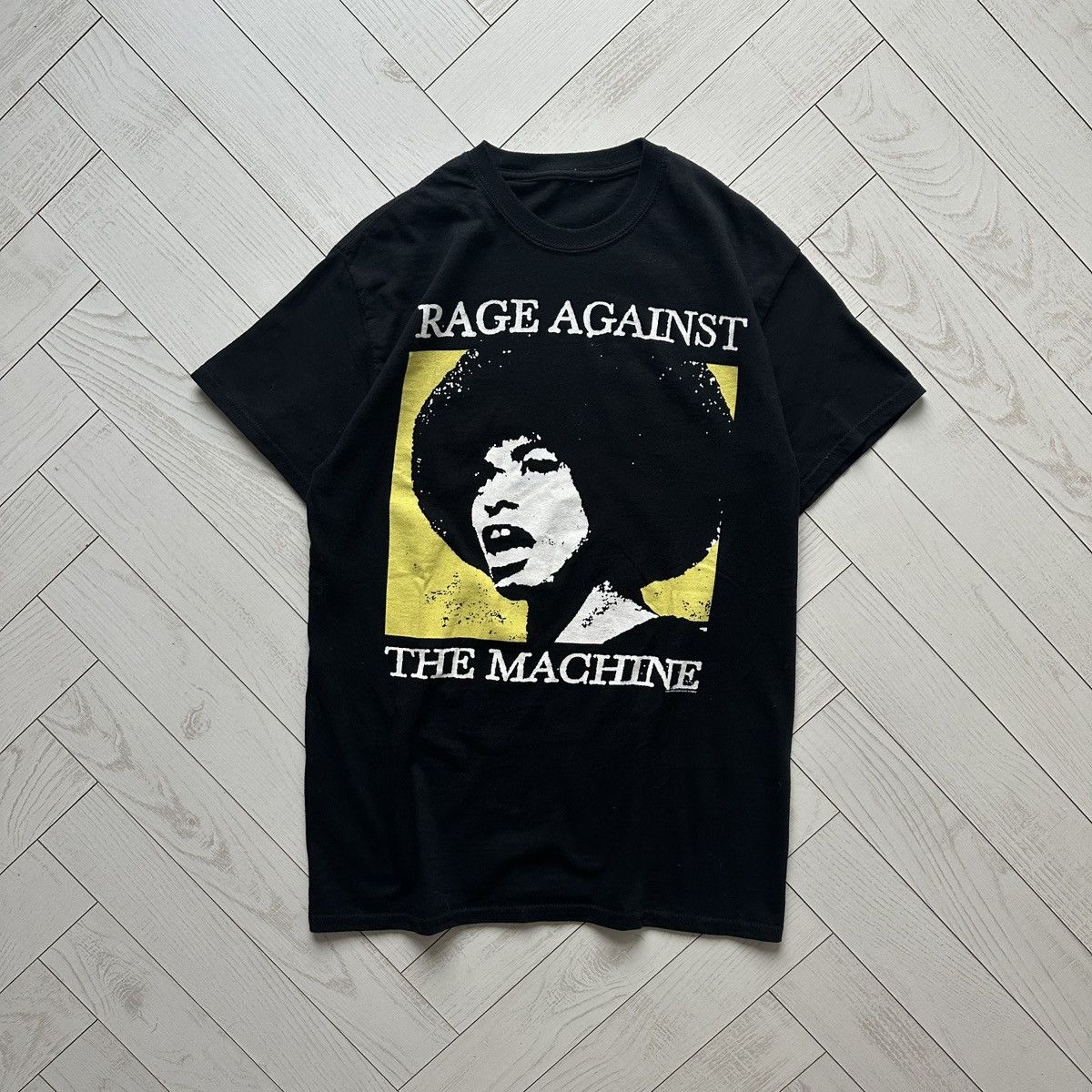 Band Tees Rage Against The Machine Angela Davis Ratm Tee Y2k Og Rock Hoodie, Sweatshirt | FlexRushtees.com