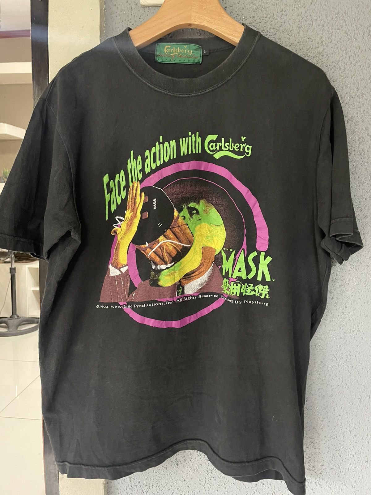 Vintage Vtg Rare The Mask Jim Carrey European Version T-Shirts, Hoodie, Sweatshirt | FlexRushtees.com