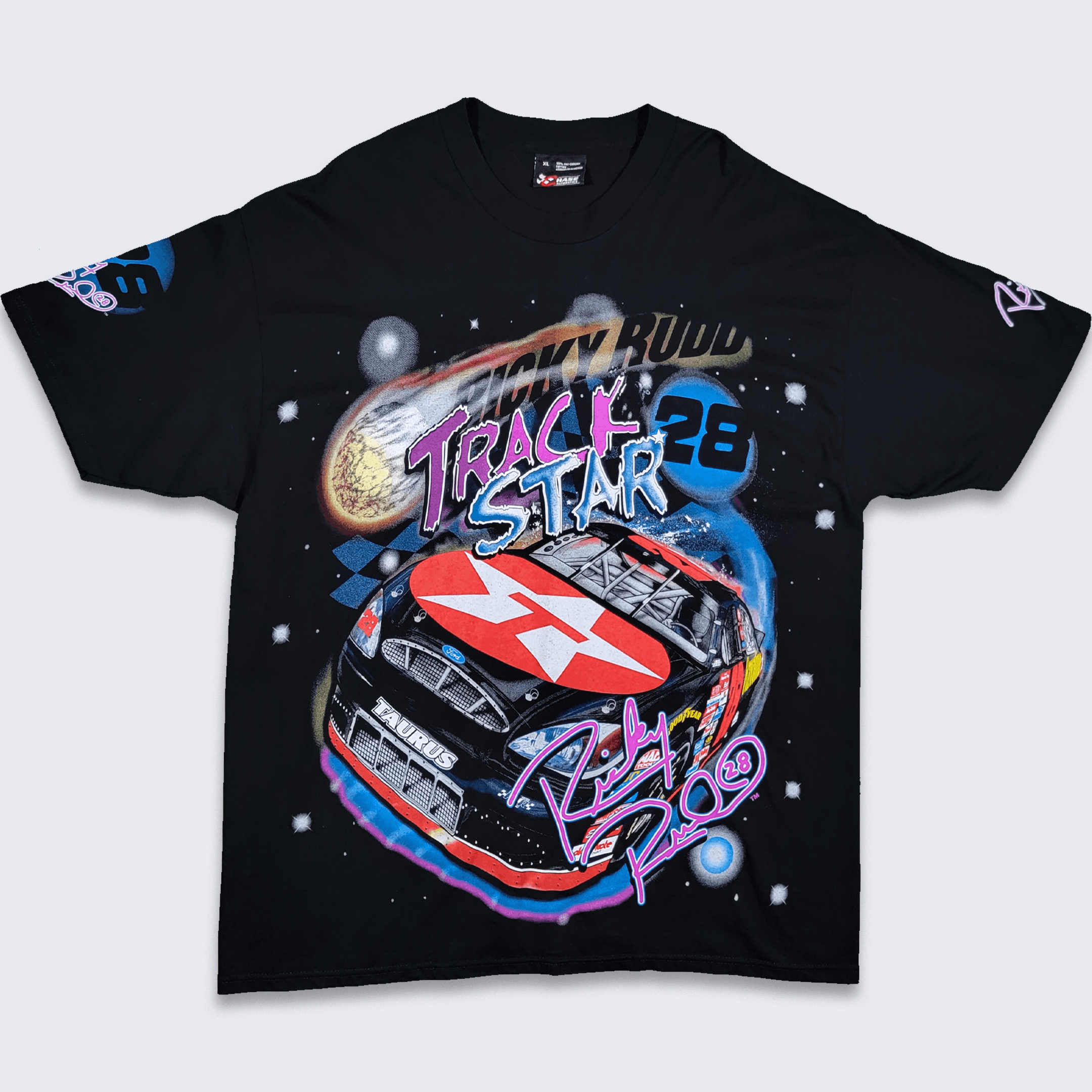 Nascar X Vintage Ricky Rudd Vintage Nascar Track Star Space T Shirt