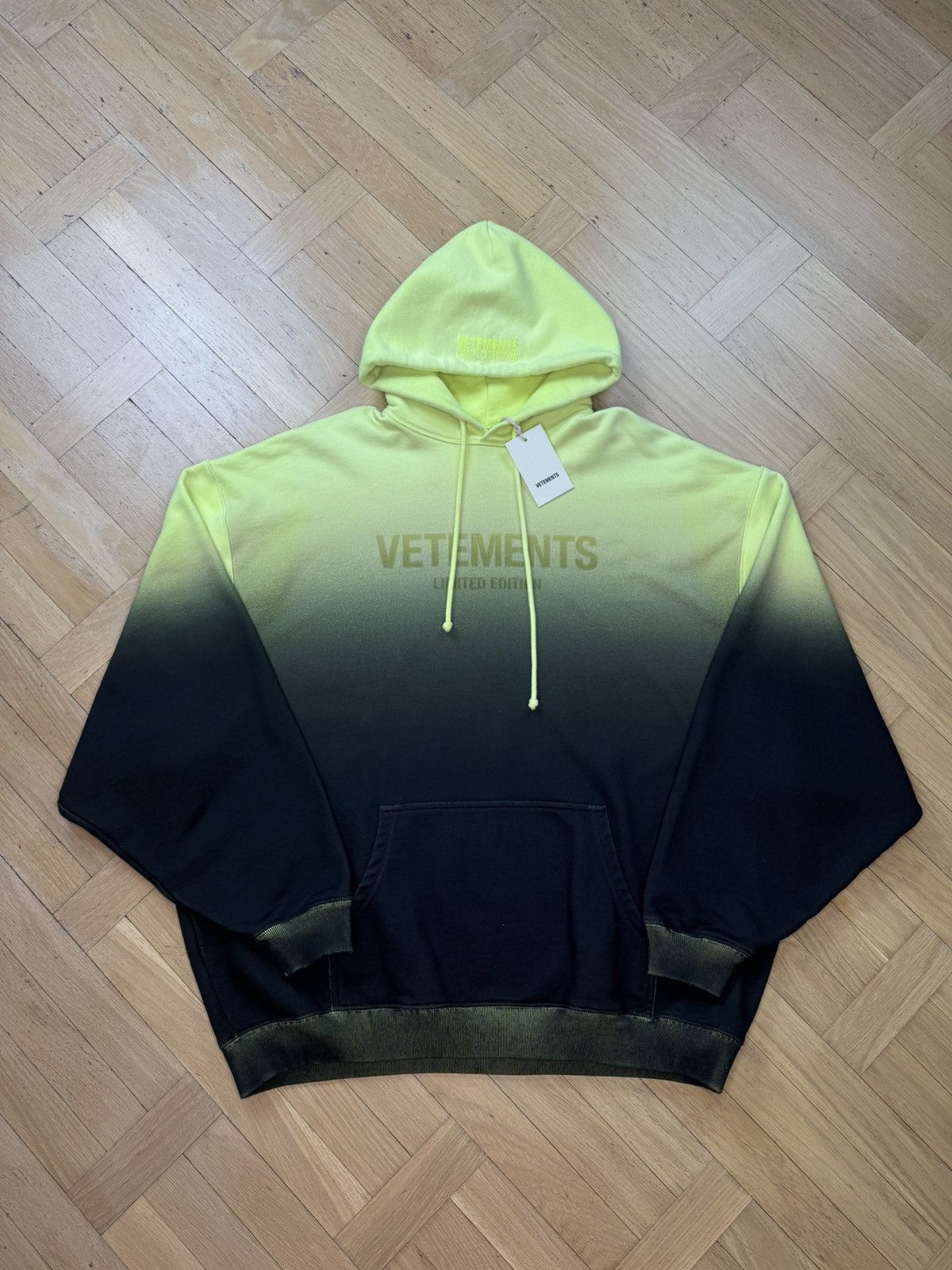 Very Rare Vetements Limited Edition Gradient Logo Hoodie T-Shirts, Sweatshirt | FlexRushtees.com