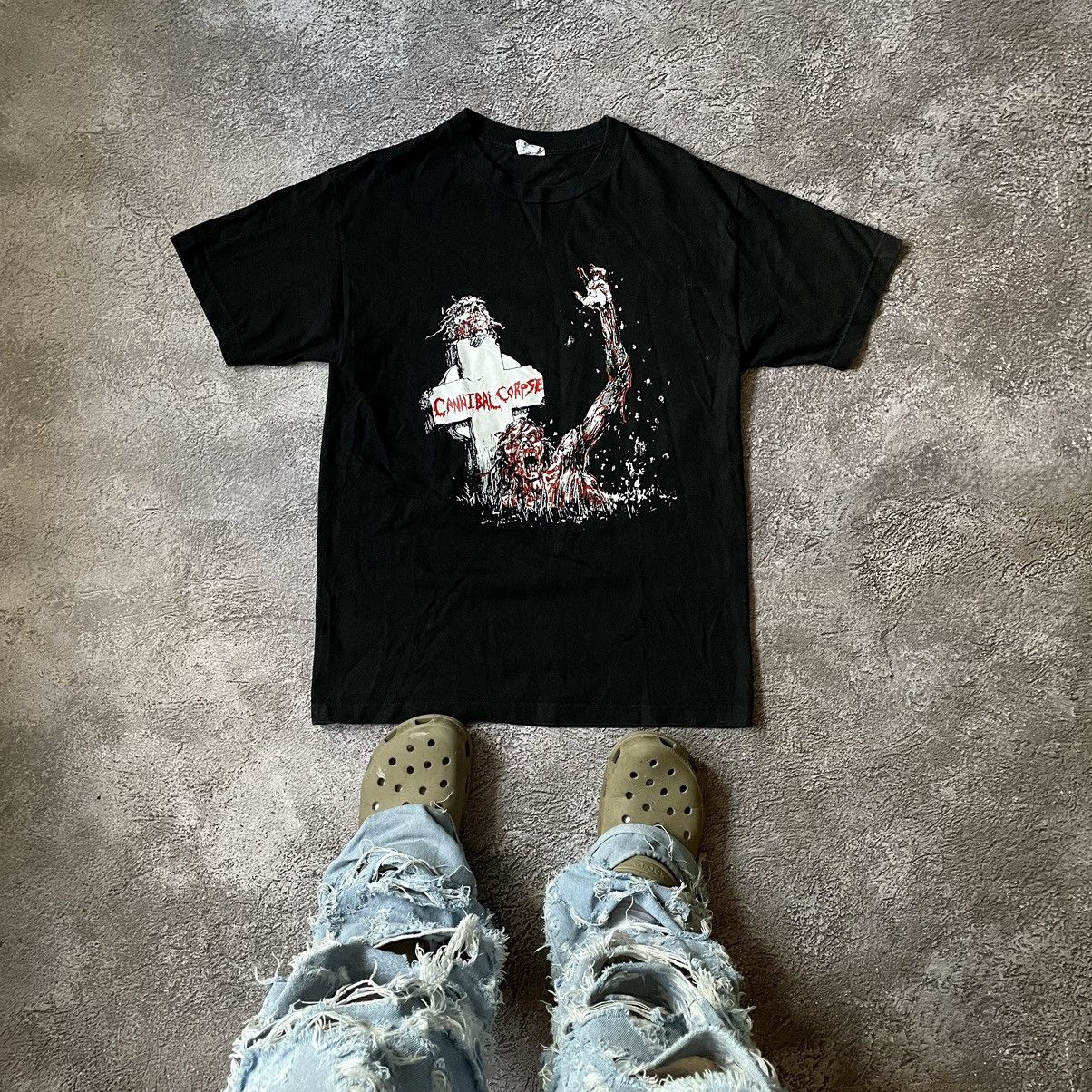Vintage Y2k Cannibal Corpse Face Horror Psycho Skeleton 90s T-Shirts, Hoodie, Sweatshirt | FlexRushtees.com