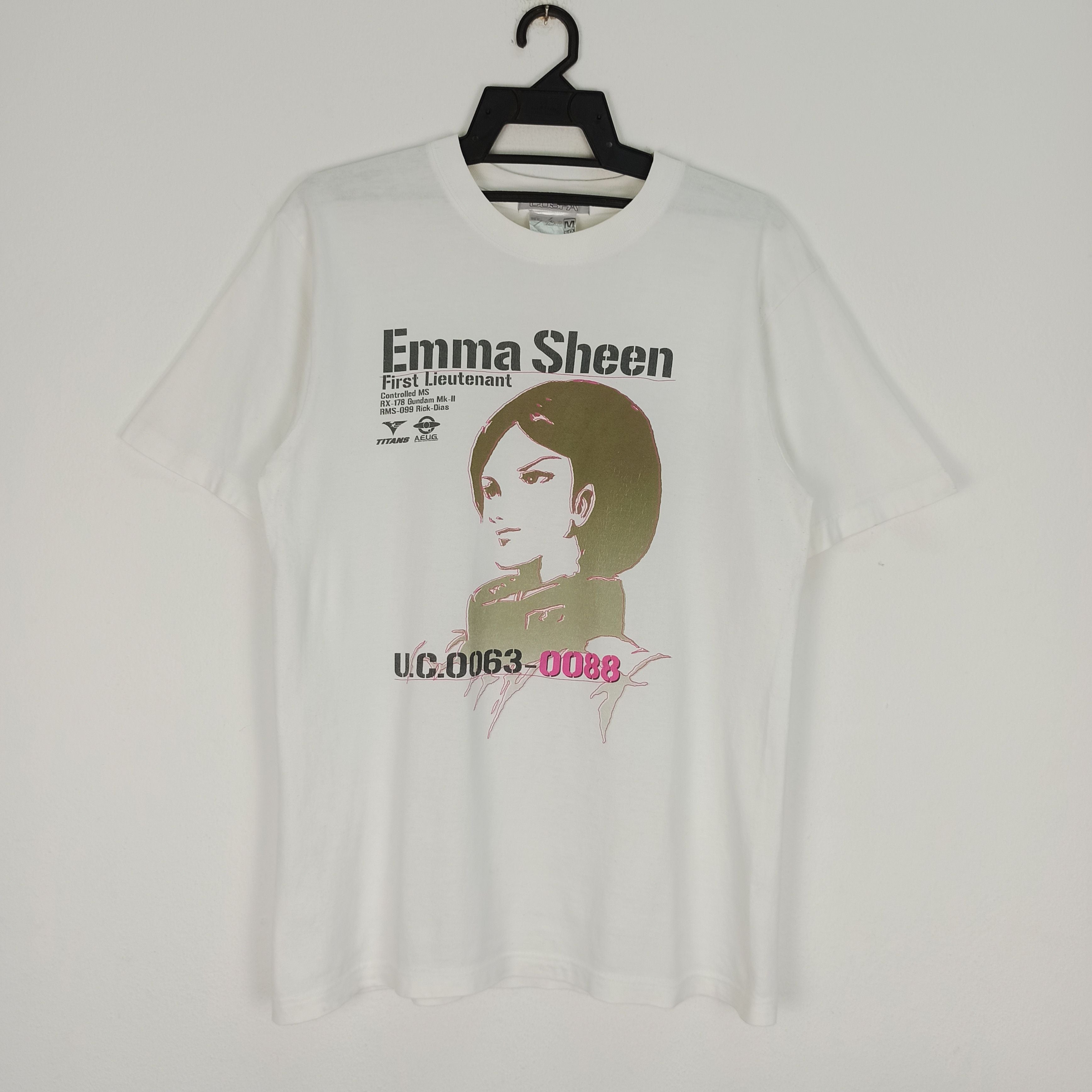 Japanese Brand Anime Mobile Suit Zeta Gundam Emma Sheen Character Tshirt