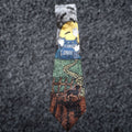 Vintage American Traditions Halloween Haunted House 100 Silk Neck Tie Ghost Bat Cat Black Mu