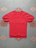 Vintage Vtg 70s T Shirt 1 4 Zip Red Waffle Knit Lightweight Small