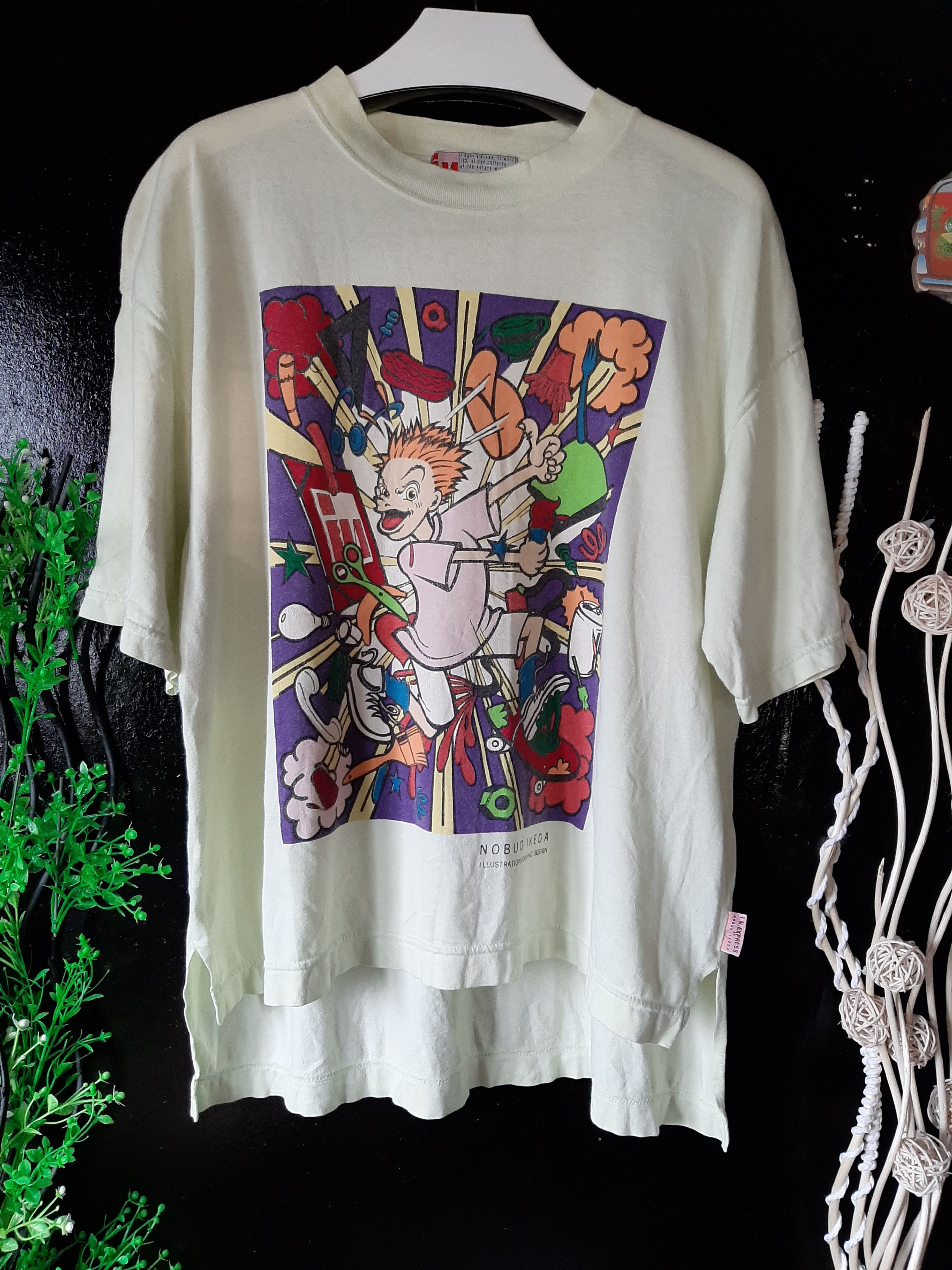 Japanese Brand X Vintage Vintage 90s Art Nobuo Ikeda Illustration Graphic Design T-Shirts, Hoodie, Sweatshirt