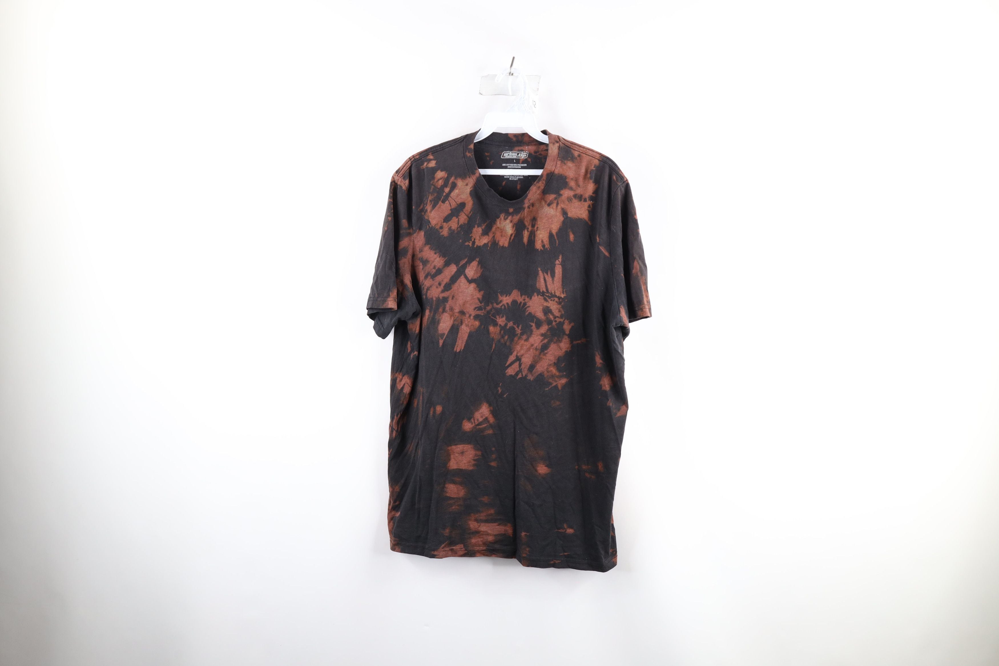 Vintage Streetwear Acid Wash Short Sleeve T Shirt Black Trippy