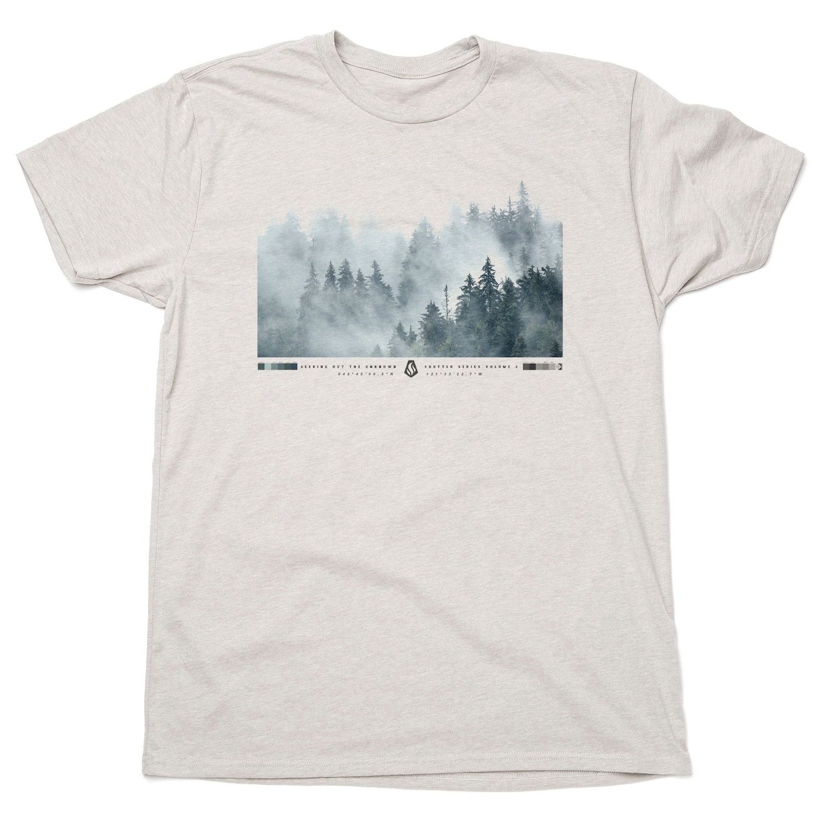 Vintage Mountain T Shirt For Men Winter Scenery