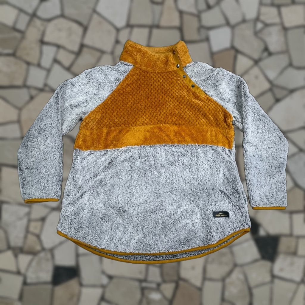 Vintage Simply Southern Mens Xl Gray Fleece Sweater Sherpa Soft High Neck Pullover All Seasons Winte T-Shirts, Hoodie,...