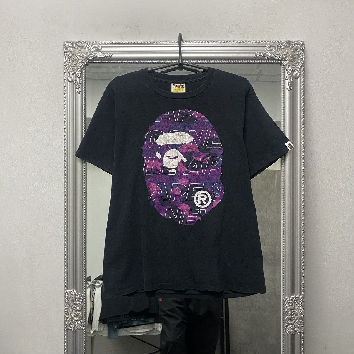 Bape T Shirt Big Head Tee Big Logo A Bathing Ape Hoodie, Sweatshirt | FlexRushtees.com