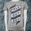 Logo 7 Manhead Fall Out Boy T Shirt Small Short Sleeve Crew Neck Graphic Tee 00s Band Music Gray Cot Hoodie, Sweatshirt