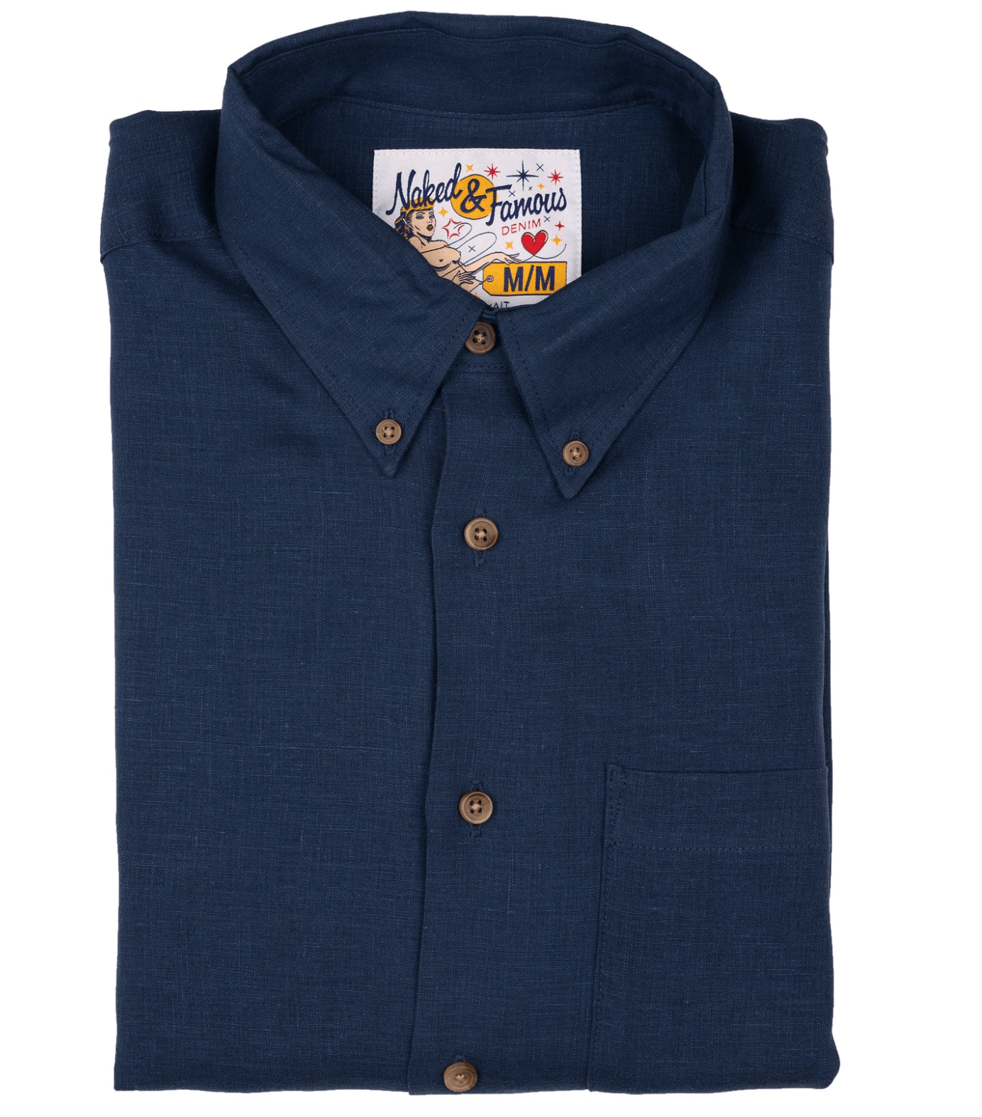 Naked Famous Easy Shirt French Linen Fine Canvas Hoodie, Sweatshirt | FlexRushtees.com