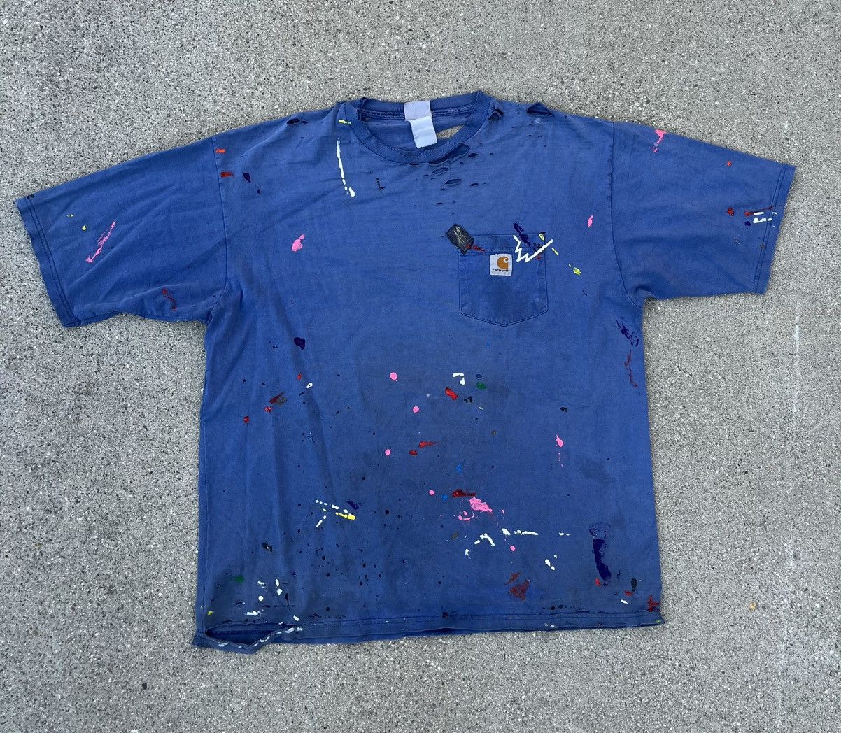 Vintage Custom Carhartt T Shirt Thrashed Distressed Pocket Hoodie, Sweatshirt | FlexRushtees.com