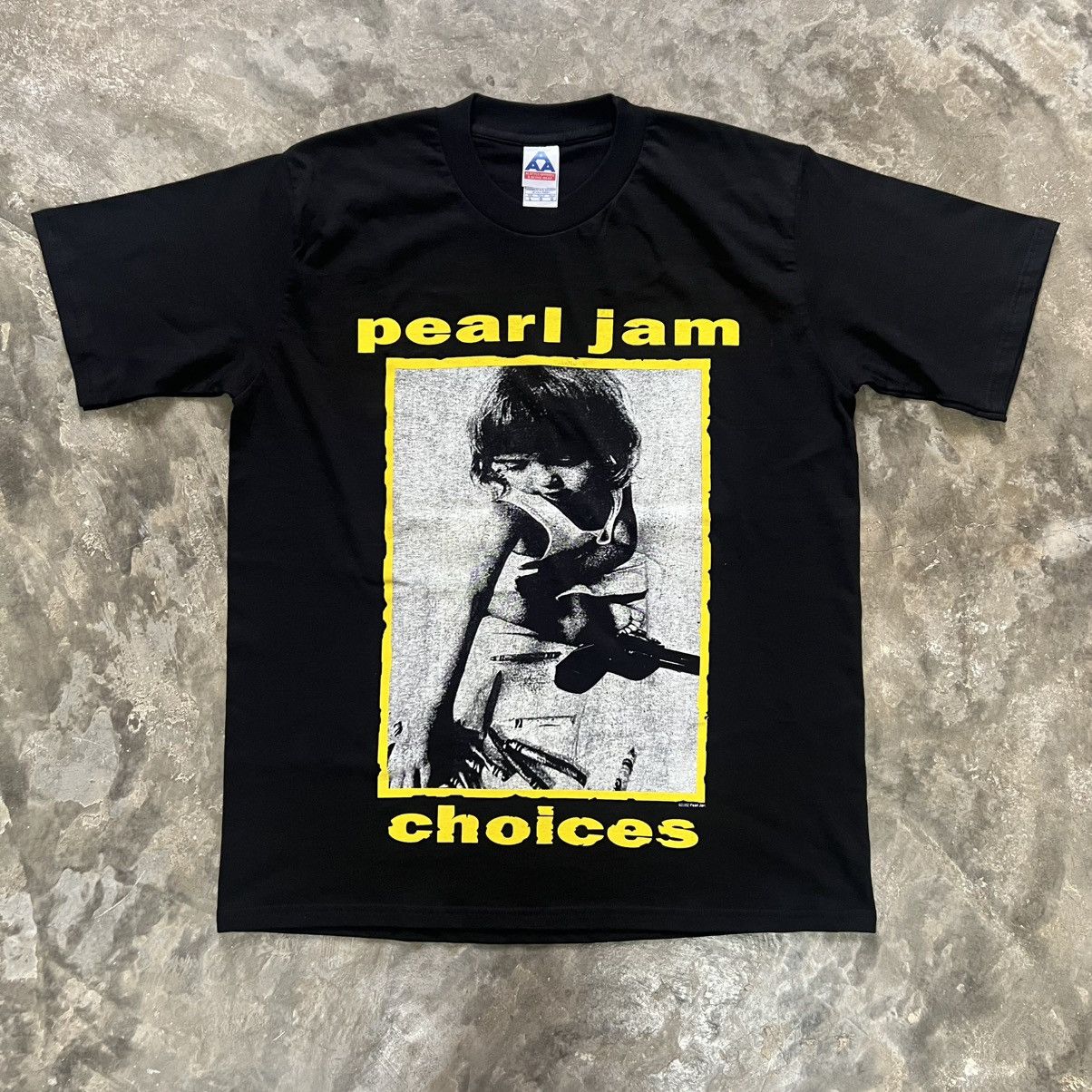 Band Tees Vintage Pearl Jam Choices T Shirt 2002 Copyright Hoodie, Sweatshirt | FlexRushtees.com