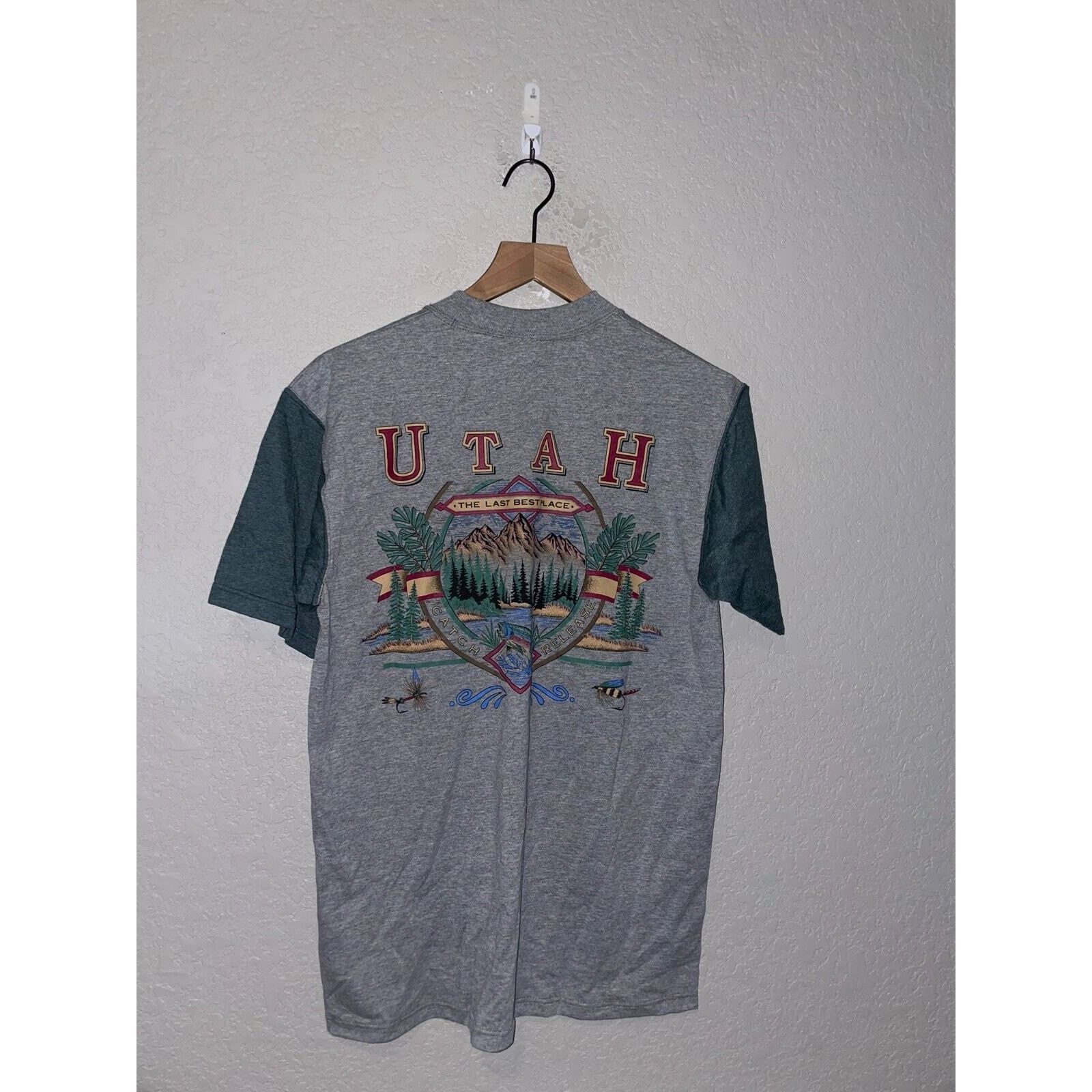 Jerzees Vintage Utah Shirt The Last Best Place Mountain Tee Tee 90s