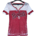 New Era Houston Rockets Women S V Neck Tee 5th Ocean Sz S