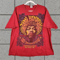 Gildan Vintage Jimi Hendrix Shirt Mens Xl Red5th Dimension Club Graphic Hippe Trippy Shirt