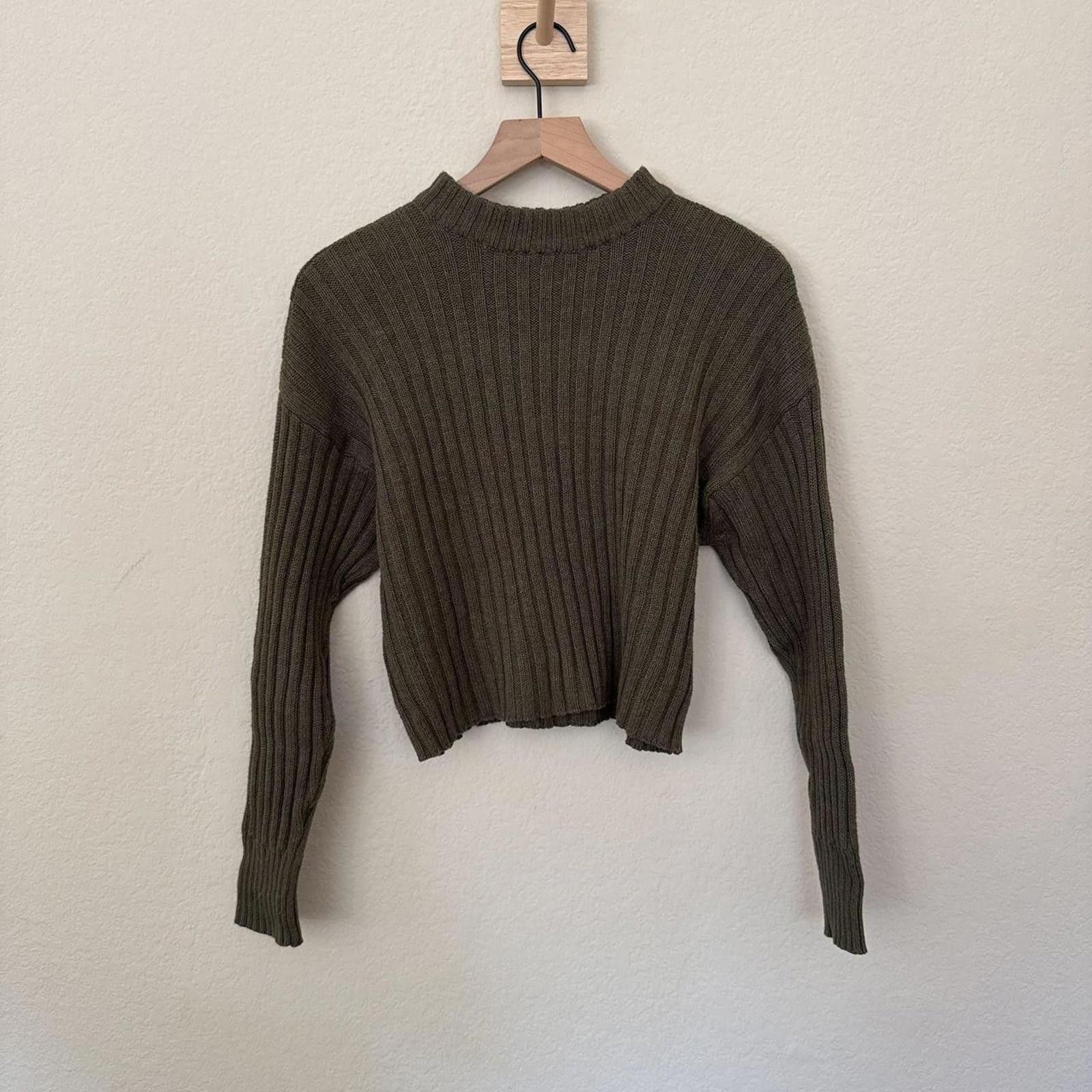 Eagle Outfitters American Eagle Outfitters Women S Xs Olive Green Long Sleeve