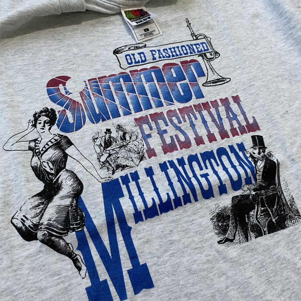 Fruit Of The Loom Vintage Art Tee Summer Festival Millington Hoodie, Sweatshirt | FlexRushtees.com