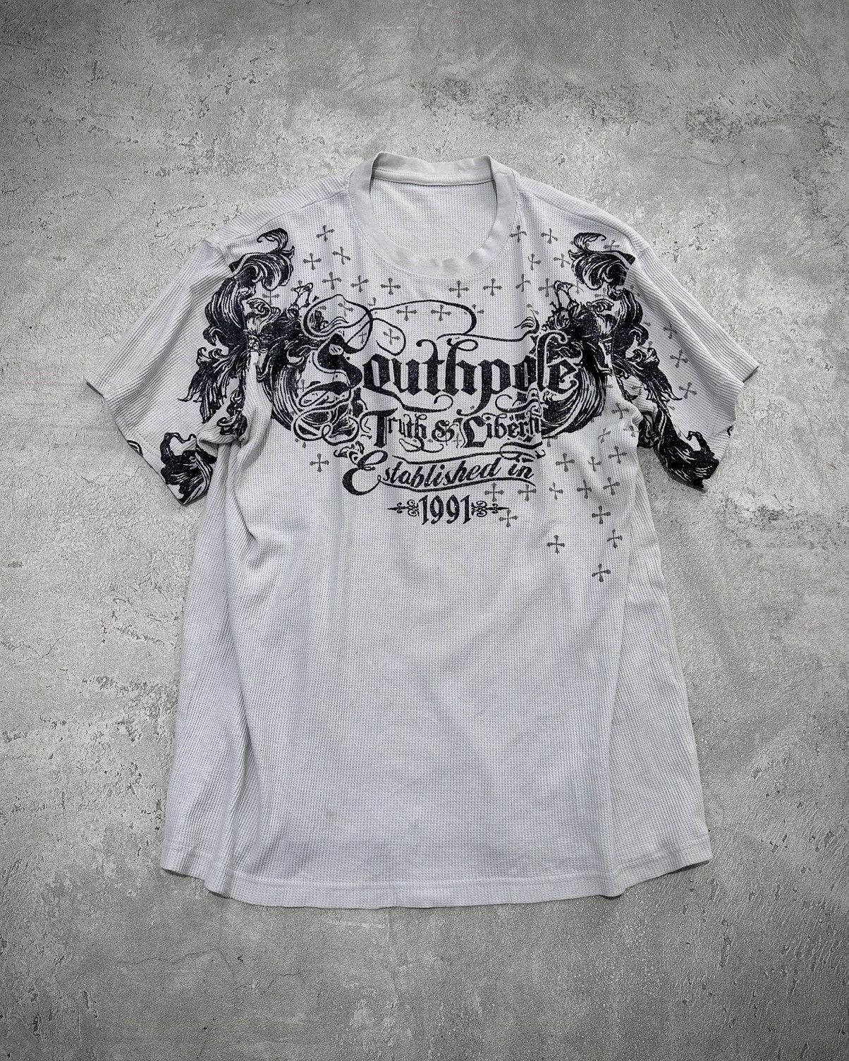 Japanese Brand Vintage Southpole Tribal Print T Shirt Lgb Style