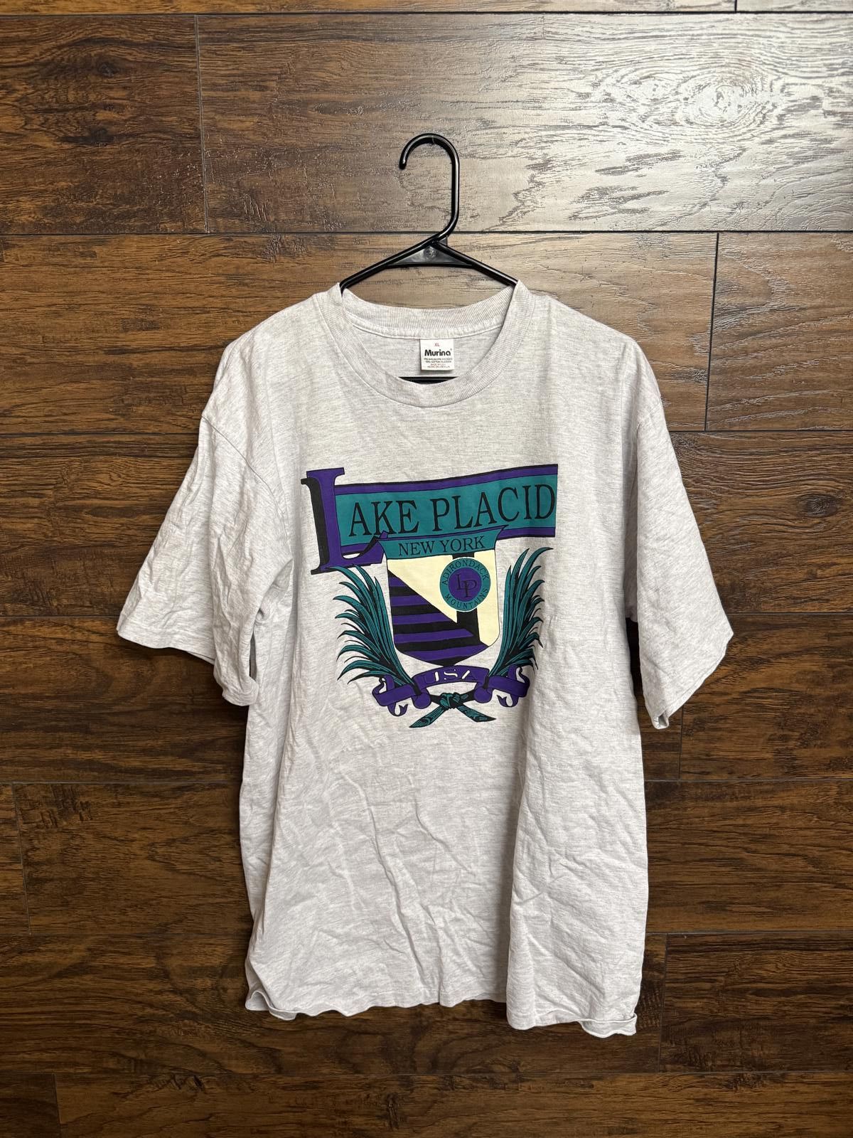 Designer Vtg Lake Placid T Shirt New York Adirondack Mountains Tee Xl