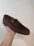 Alden 6245f Unlined Leisure Handsewn Lhs Dark Brown Suede Loafer