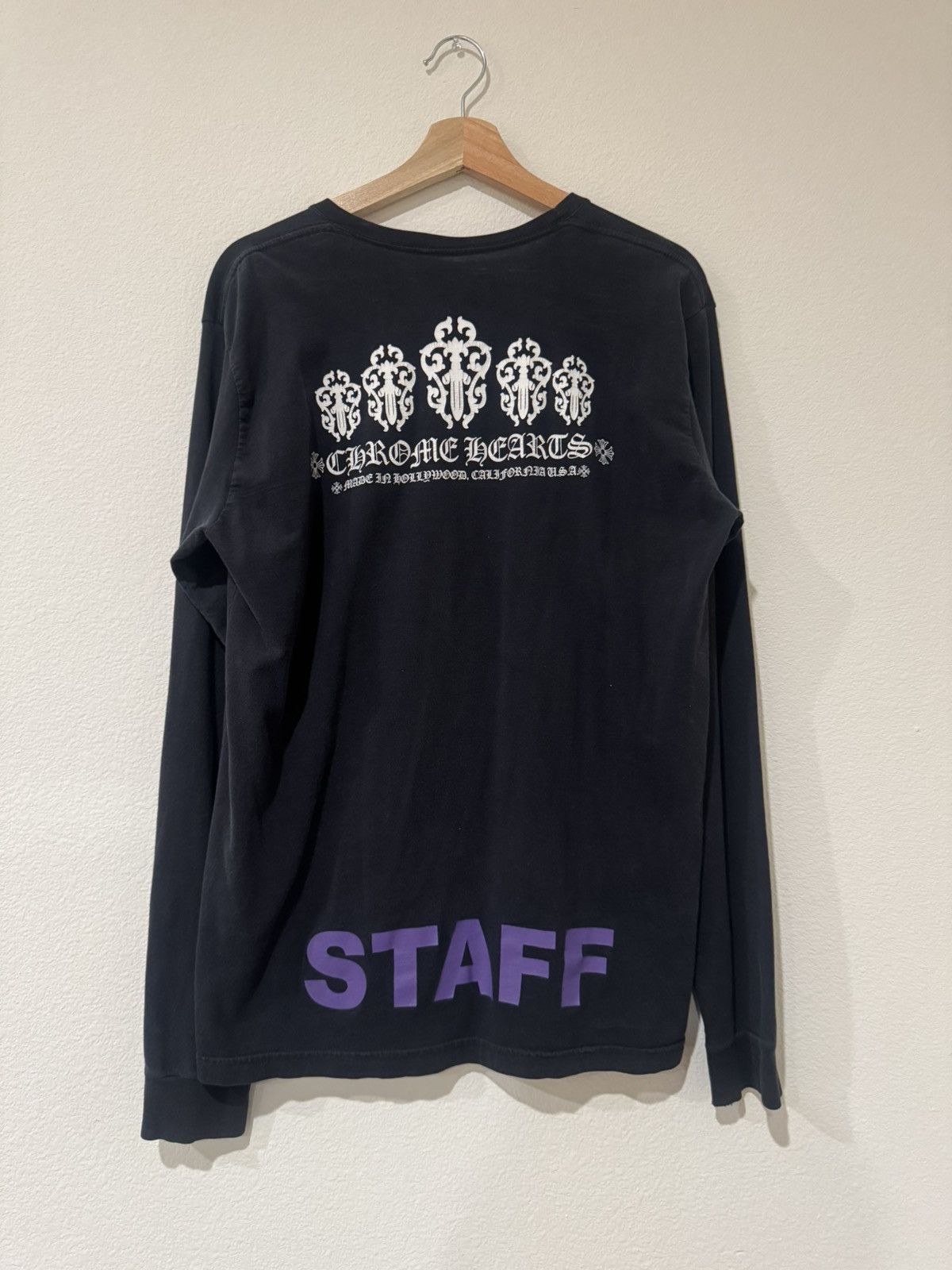 Hearts Rare Chrome Hearts Staff Only Longsleeve T-Shirts, Hoodie, Sweatshirt | FlexRushtees.com