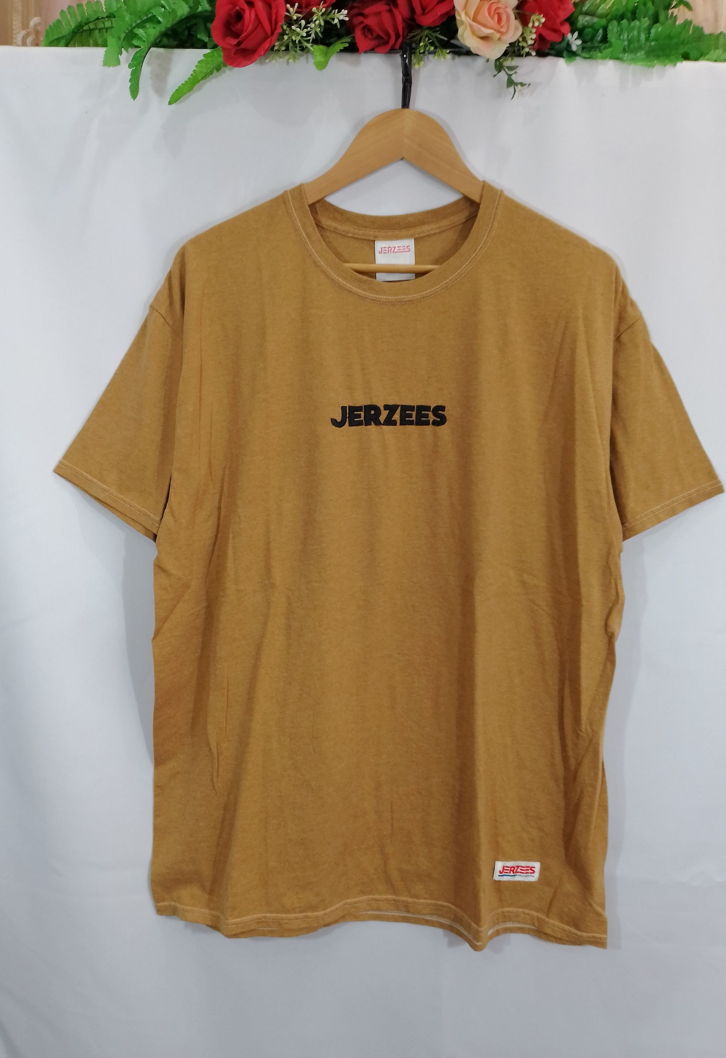 Nos Vintage 90s Jerzees Spellout Embroidery Tee