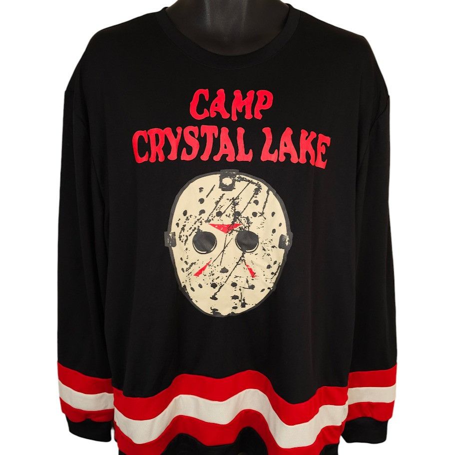 Other Friday The 13th Hockey Jersey Mens Size Xl Black Camp