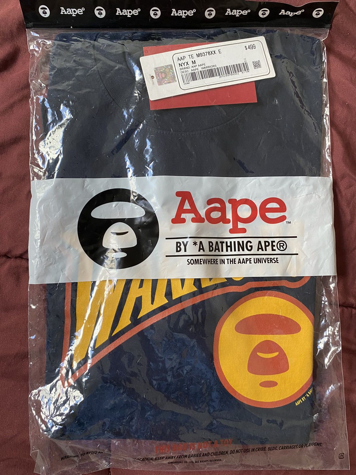 Mitchell Ness Aape X Mitchell Ness Warriors Tee